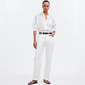 Madewell • NWT • Low Slung Straight Jeans in Tile White NQ164